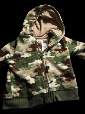 Garanimals 0/3M Camouflage Fleece Hoodie Jacket